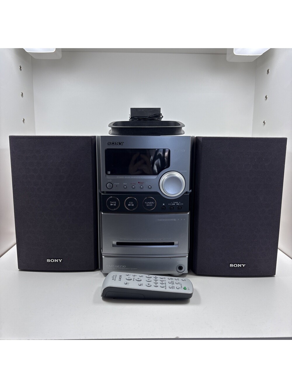 Sony CMT-NEZ30 Micro HiFi System CD Cassette AM/FM Stereo W/ Remote Fully Works!